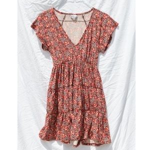 UO Julia tiered ruffle mini dress - XS